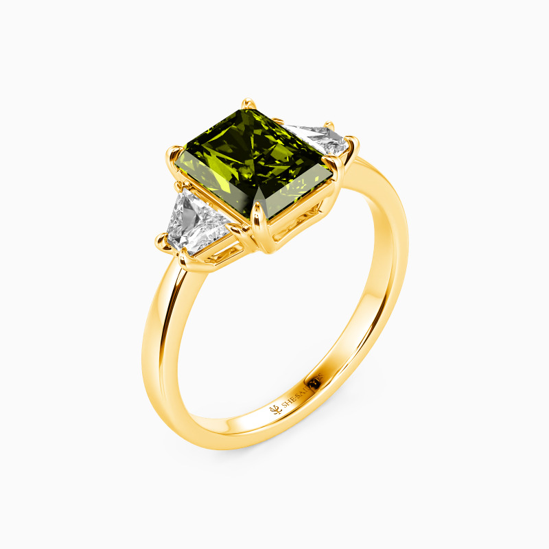 "Love Prayer" 2ct Radiant Cut Three Stone Engagement Ring