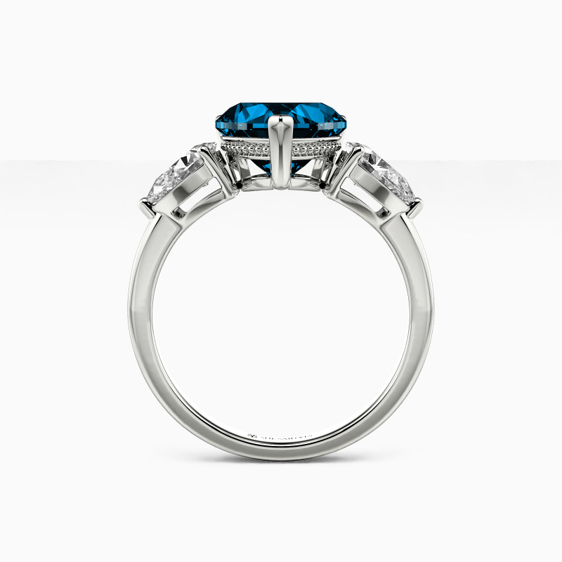 "The Love Melody" Heart Cut Three Stone Engagement Ring