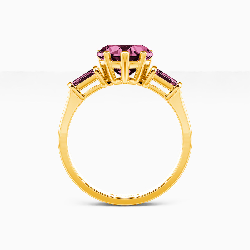 "My Crush" Heart Cut Three Stone Engagement Ring