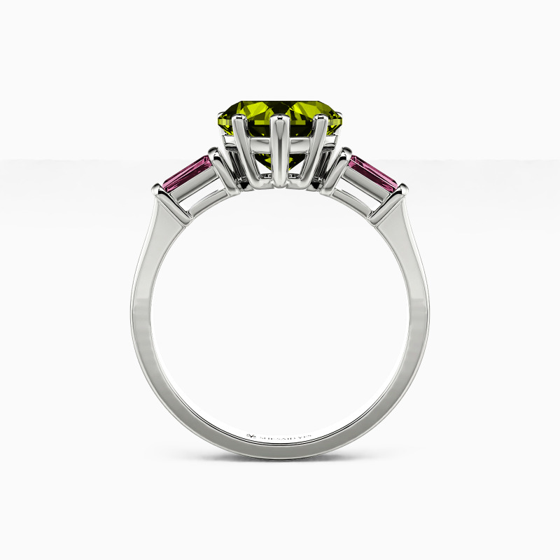 "My Crush" Heart Cut Three Stone Engagement Ring