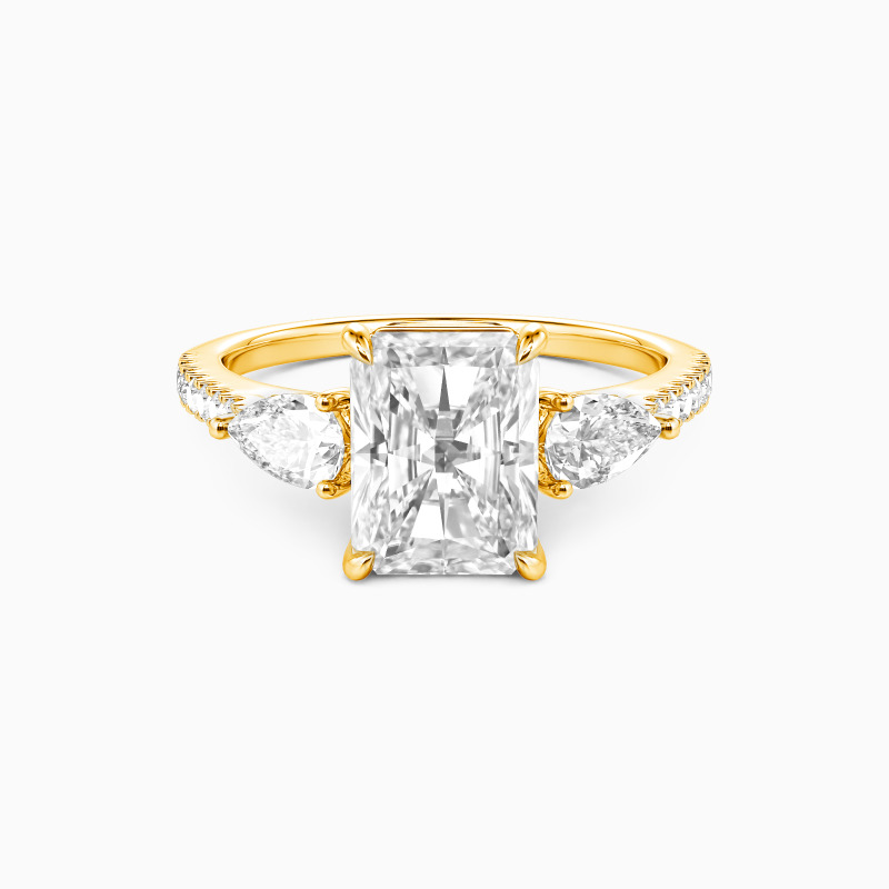 "Eternelle" Radiant Cut Three Stone Engagement Ring