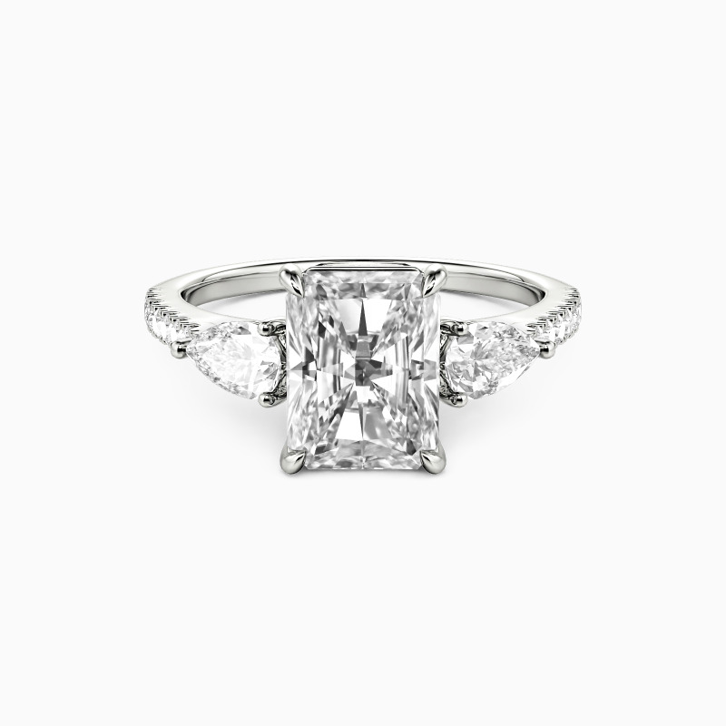 "Eternelle" Radiant Cut Three Stone Engagement Ring