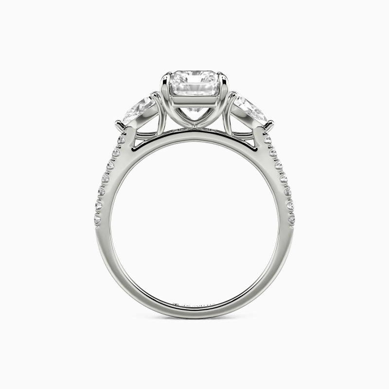 "Eternelle" Radiant Cut Three Stone Engagement Ring