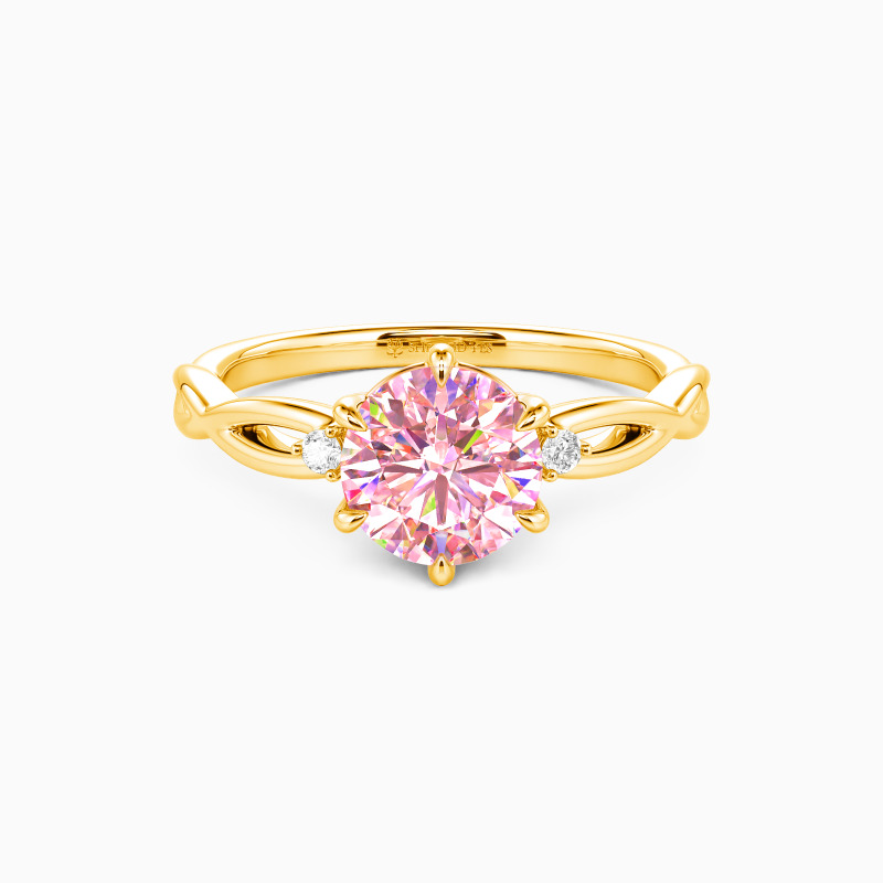 "The Way You Loved Me" Round Cut Three Stone Engagement Ring