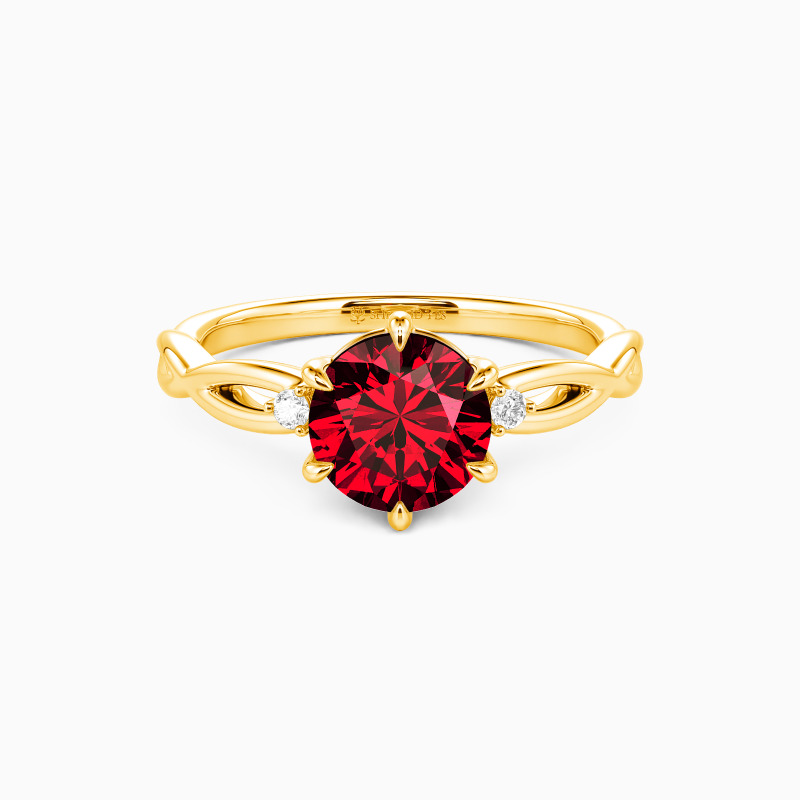 "The Way You Loved Me" Round Cut Three Stone Engagement Ring