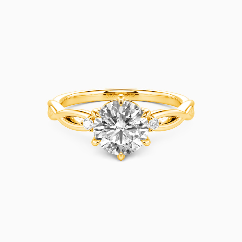 "The Way You Loved Me" Round Cut Three Stone Engagement Ring
