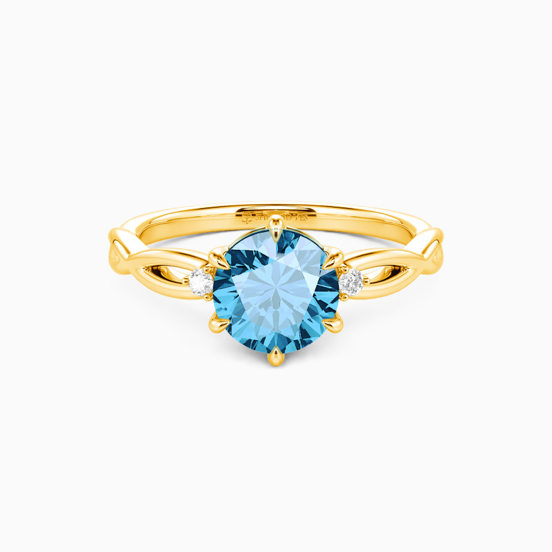 "The Way You Loved Me" Round Cut Three Stone Engagement Ring