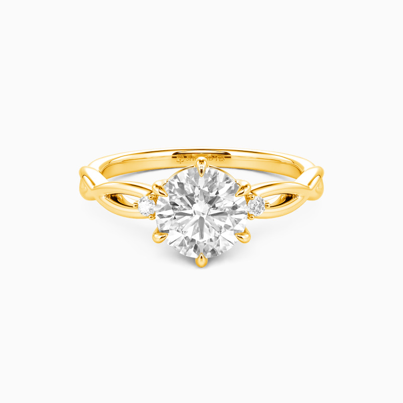 "The Way You Loved Me" Round Cut Three Stone Engagement Ring