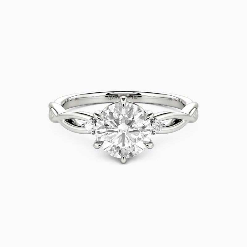 "The Way You Loved Me" Round Cut Three Stone Engagement Ring