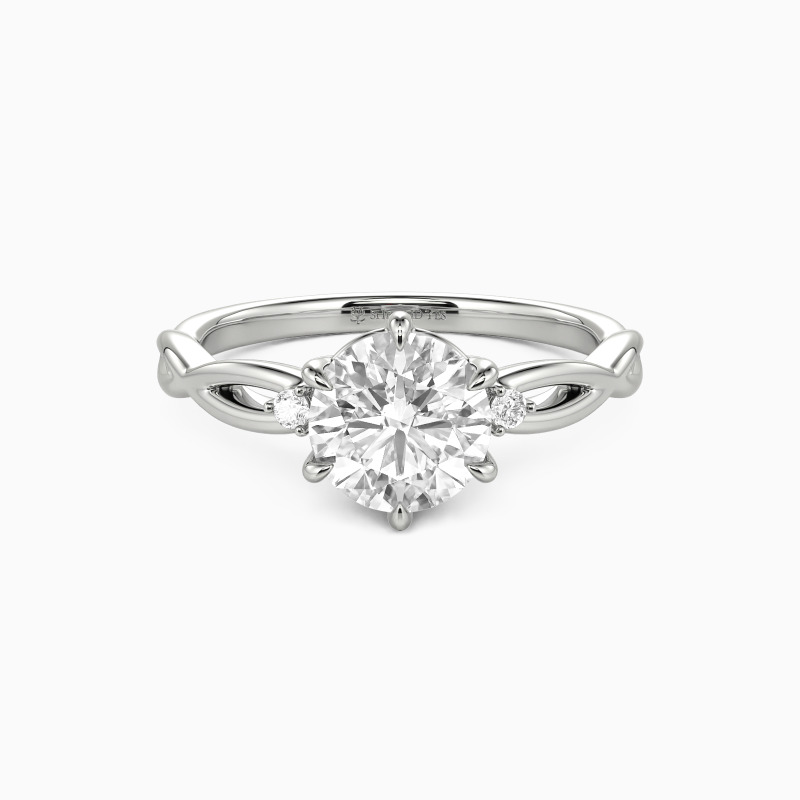 "The Way You Loved Me" Round Cut Three Stone Engagement Ring