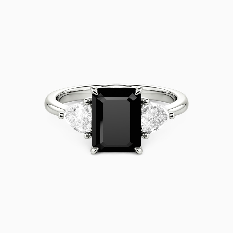 "Through the Ages" Emerald Cut Three Stone Engagement Ring