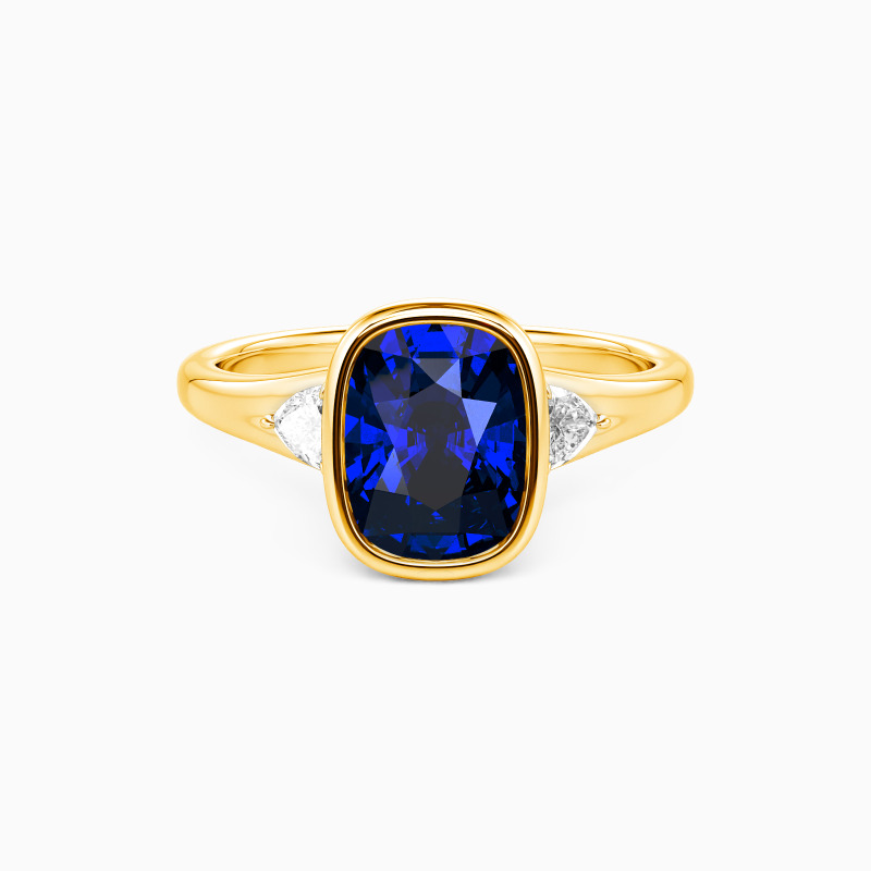 "Forever Starts Tonight" Elongated Cushion Three Stone Engagement Ring