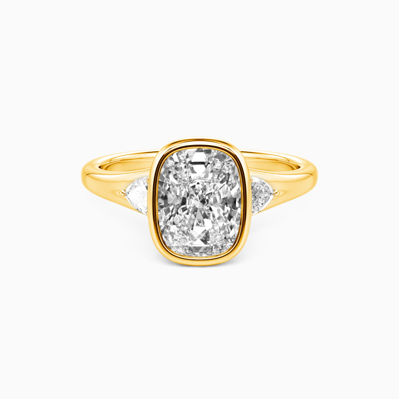 "Forever Starts Tonight" Elongated Cushion Three Stone Engagement Ring