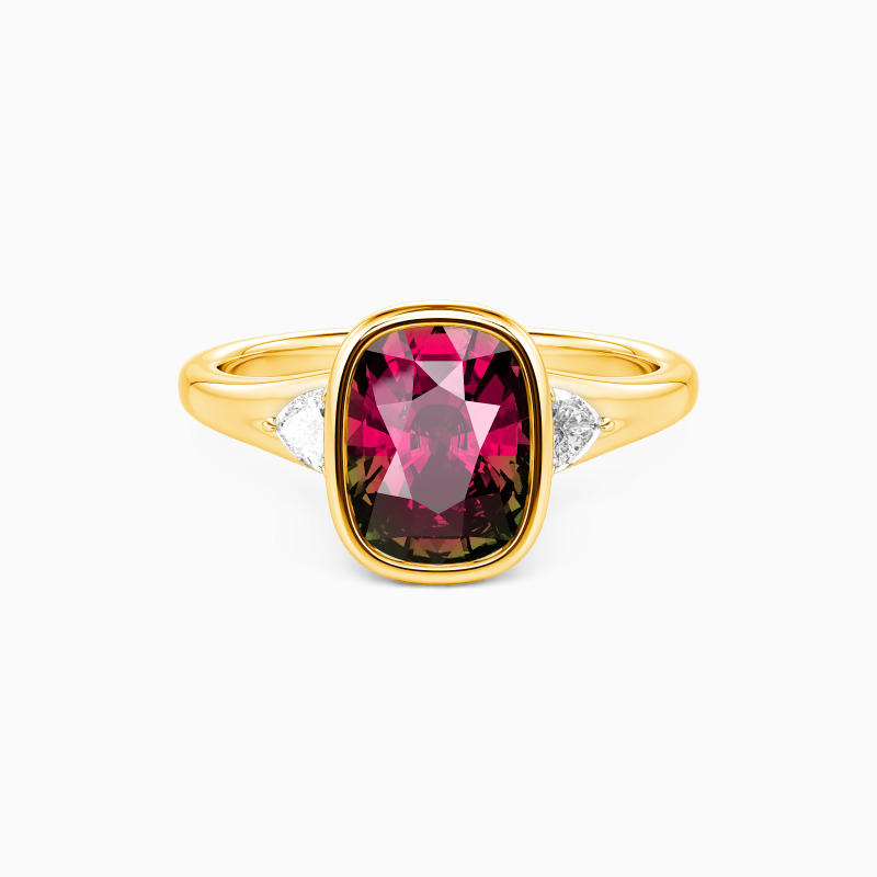 "Forever Starts Tonight" Elongated Cushion Three Stone Engagement Ring