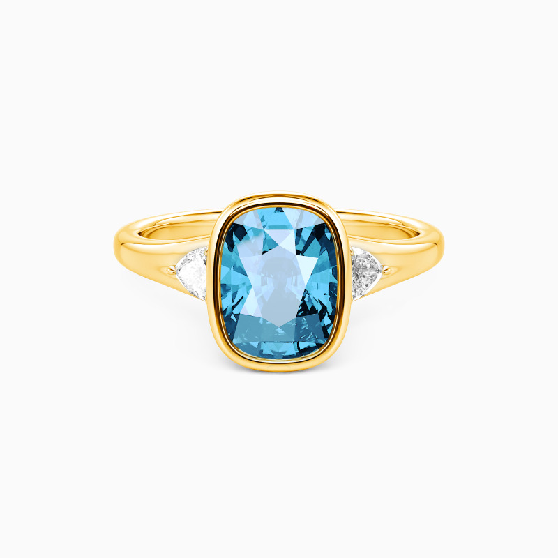 "Forever Starts Tonight" Elongated Cushion Three Stone Engagement Ring
