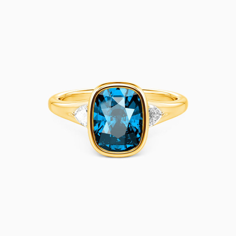 "Forever Starts Tonight" Elongated Cushion Three Stone Engagement Ring