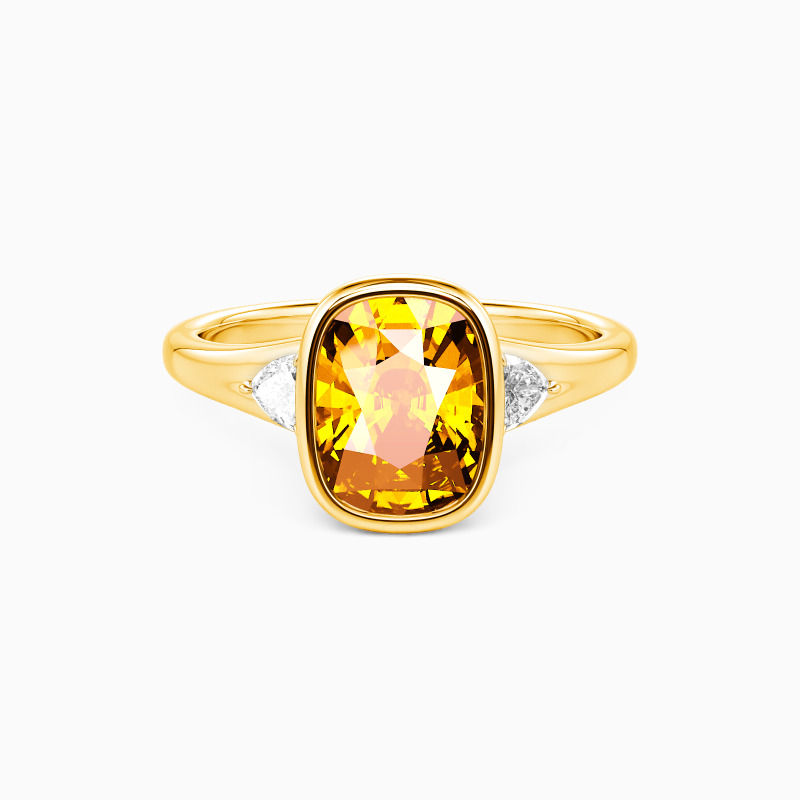 "Forever Starts Tonight" Elongated Cushion Three Stone Engagement Ring