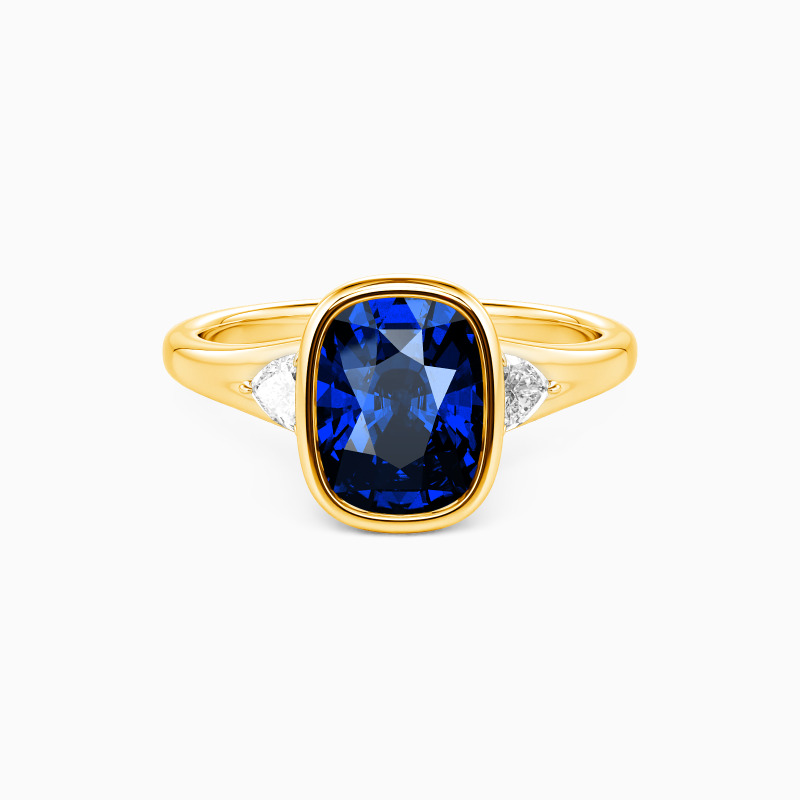 "Forever Starts Tonight" Elongated Cushion Three Stone Engagement Ring