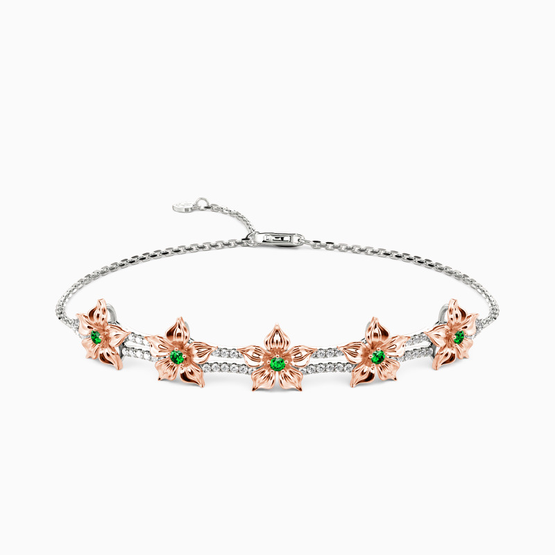 "You Are Apple Of My Eye" Floral Bolo Bracelet