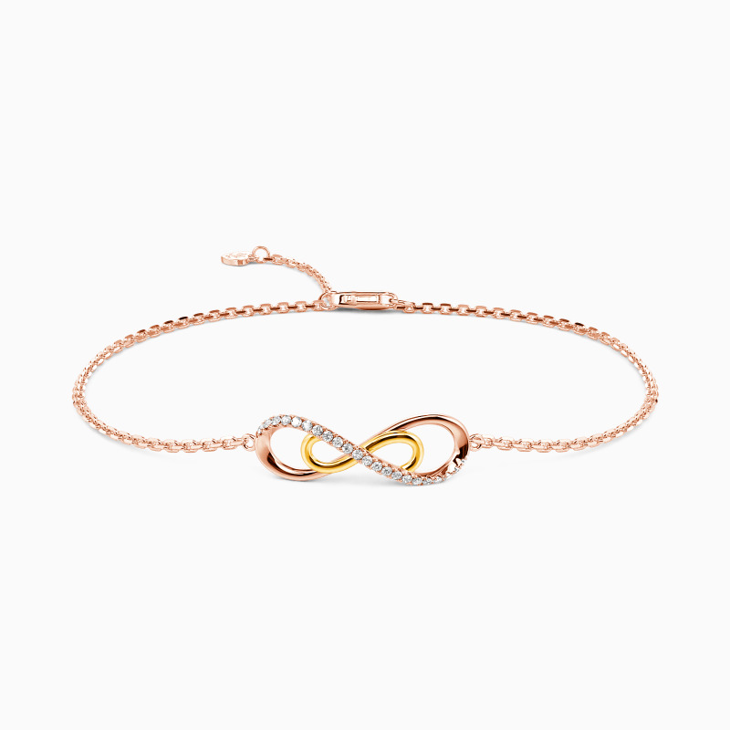 "Mon amour infini" Bracelet double nœud infini