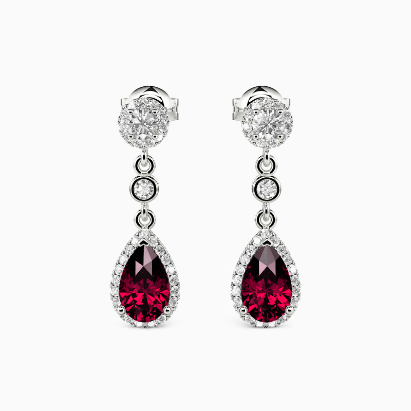 "My Bright Star"  Pear Cut Drop Earrings