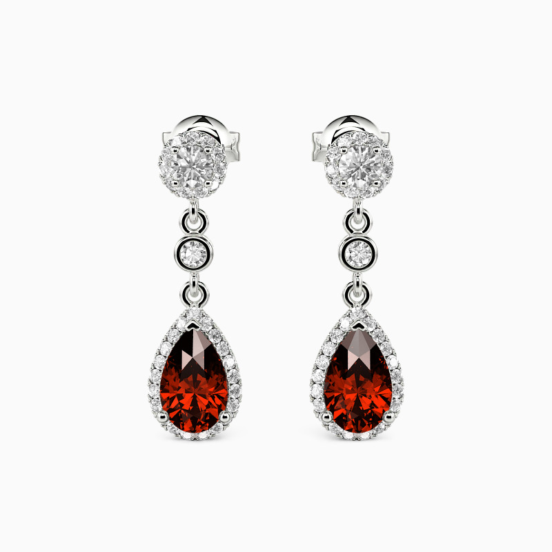 "My Bright Star" Pear Cut Drop Earrings