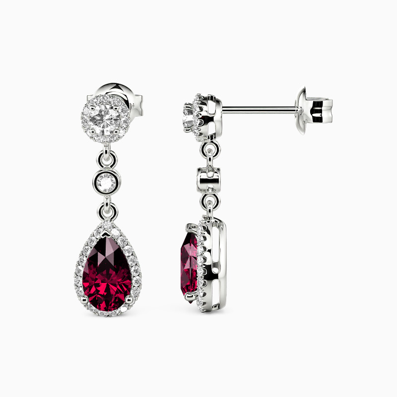 "My Bright Star"  Pear Cut Drop Earrings