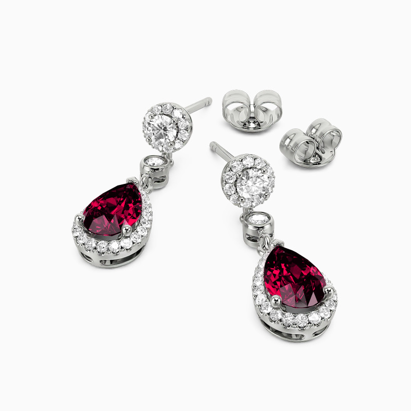 "My Bright Star"  Pear Cut Drop Earrings