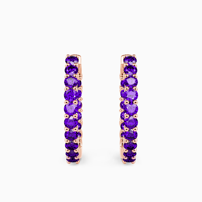 "My Sunshine" Round Cut Hoop Earrings