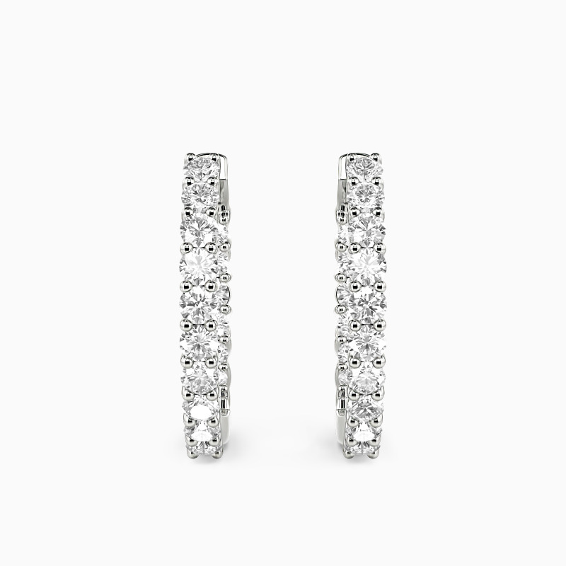 "My Sunshine" Round Cut Hoop Earrings