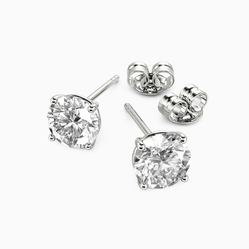 "Forever & Always" 1ct Round Cut Stud Earrings