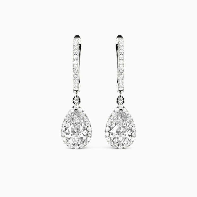SHE·SAID·YES "Always Here for You" Pear Cut Drop Earrings