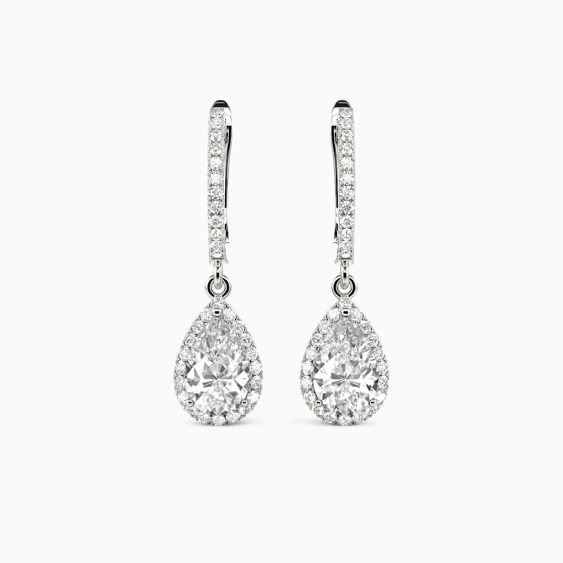 SHE·SAID·YES "Always Here for You" Pear Cut Drop Earrings