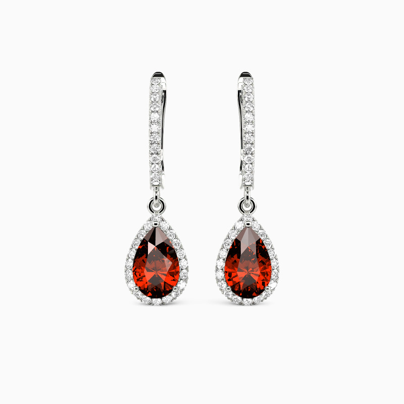 "Always Here For You" Pear Cut Drop Earrings