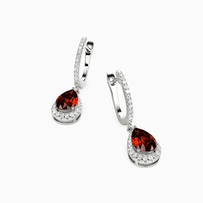 "Always Here For You" Pear Cut Drop Earrings