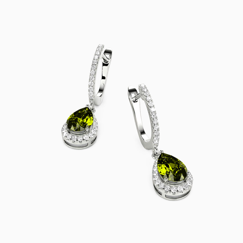 "Always Here For You" Pear Cut Drop Earrings