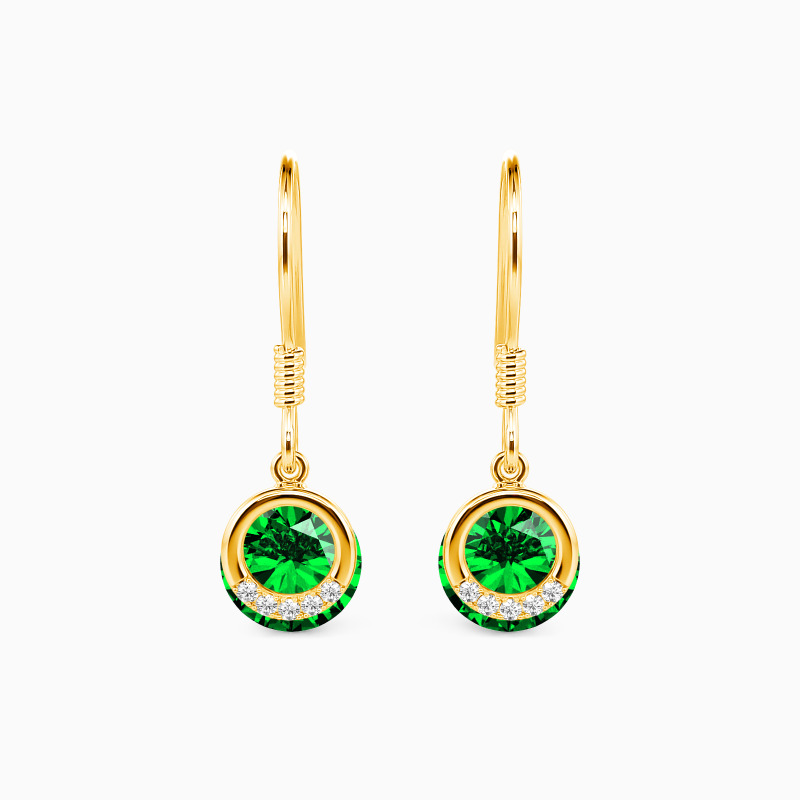 "Forver Young" Round Cut Drop Earrings