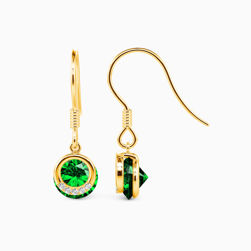 "Forver Young" Round Cut Drop Earrings