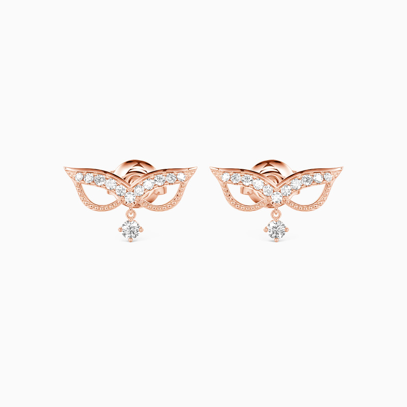 "The Angel Face" Round Cut Stud Earrings