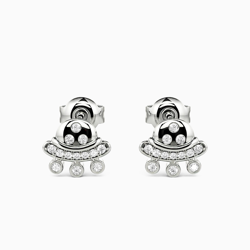 "Your Smile" Round Cut Stud Earrings