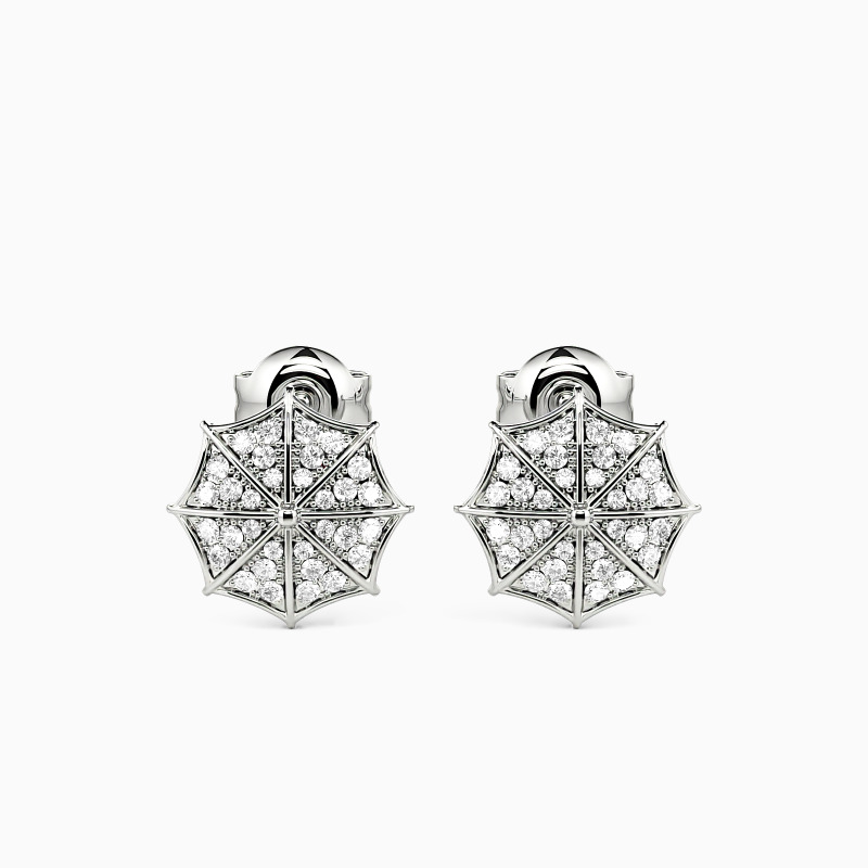 "Hug in the Rain" Round Cut Stud Earrings