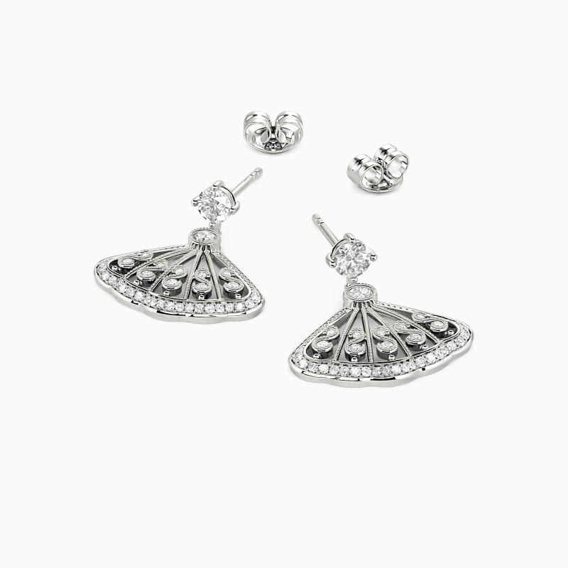 "At Last" Round Cut Drop Earrings
