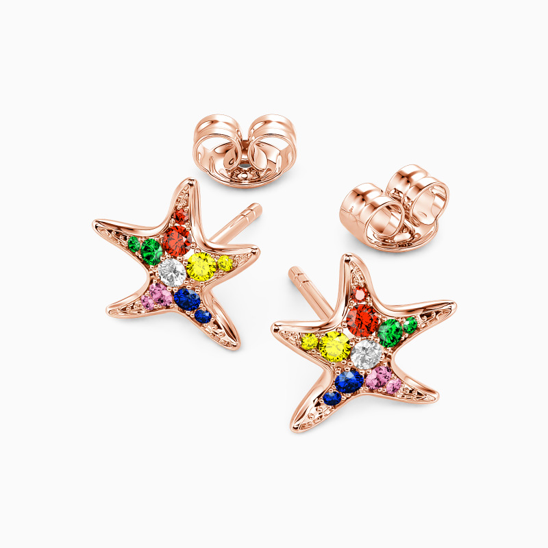"Make Me Shine" Starfish Stud Earrings