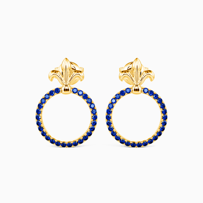 "My Guard & My Angel" Round Cut Stud Earrings