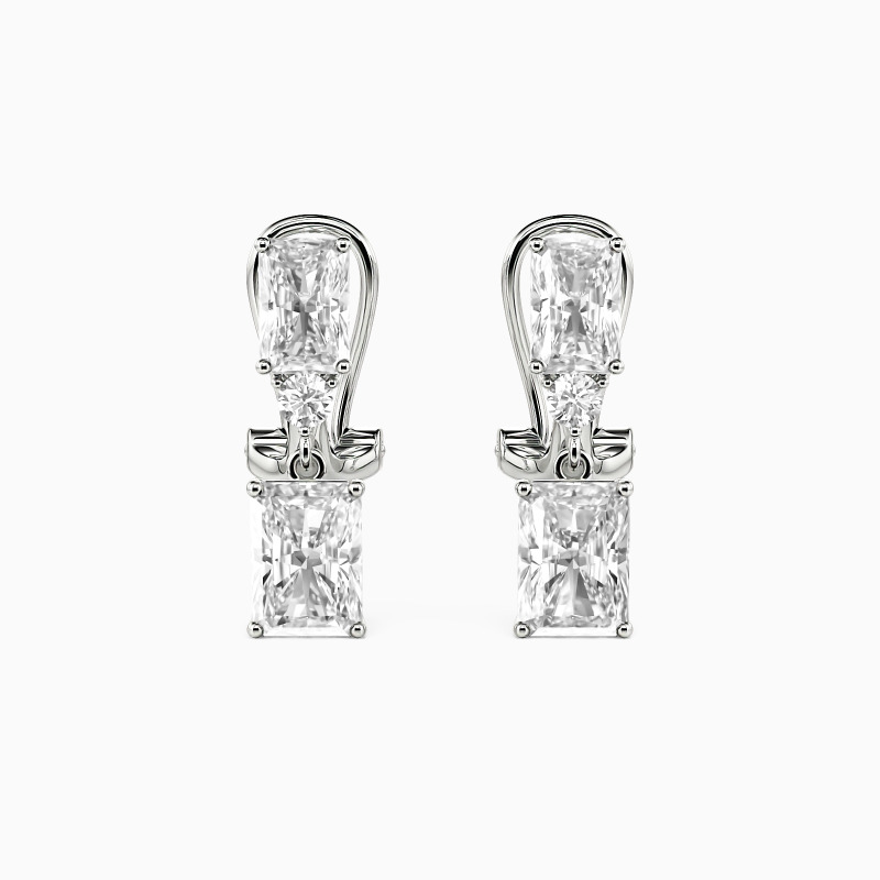 "The Right Person" Emerald Cut Drop Earrings