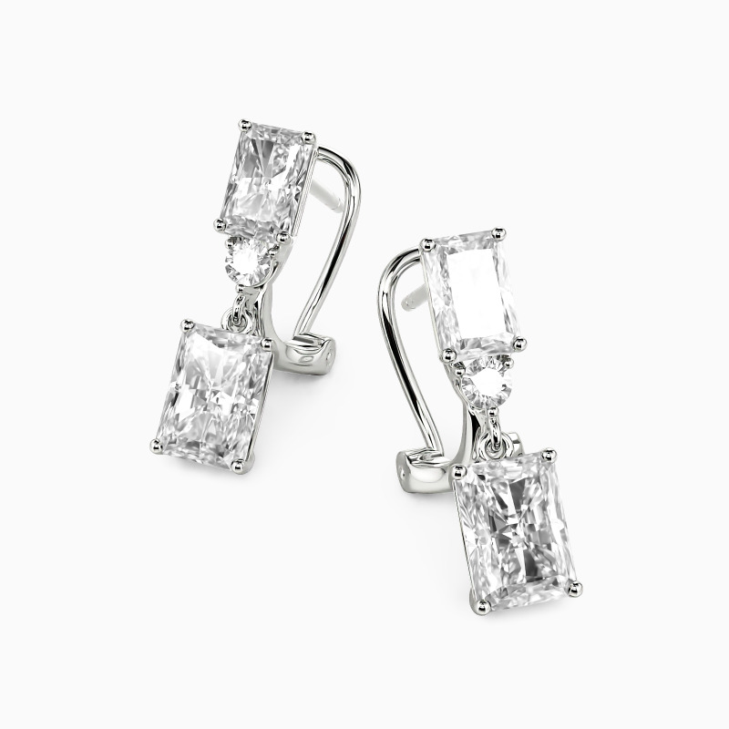 "The Right Person" Emerald Cut Drop Earrings