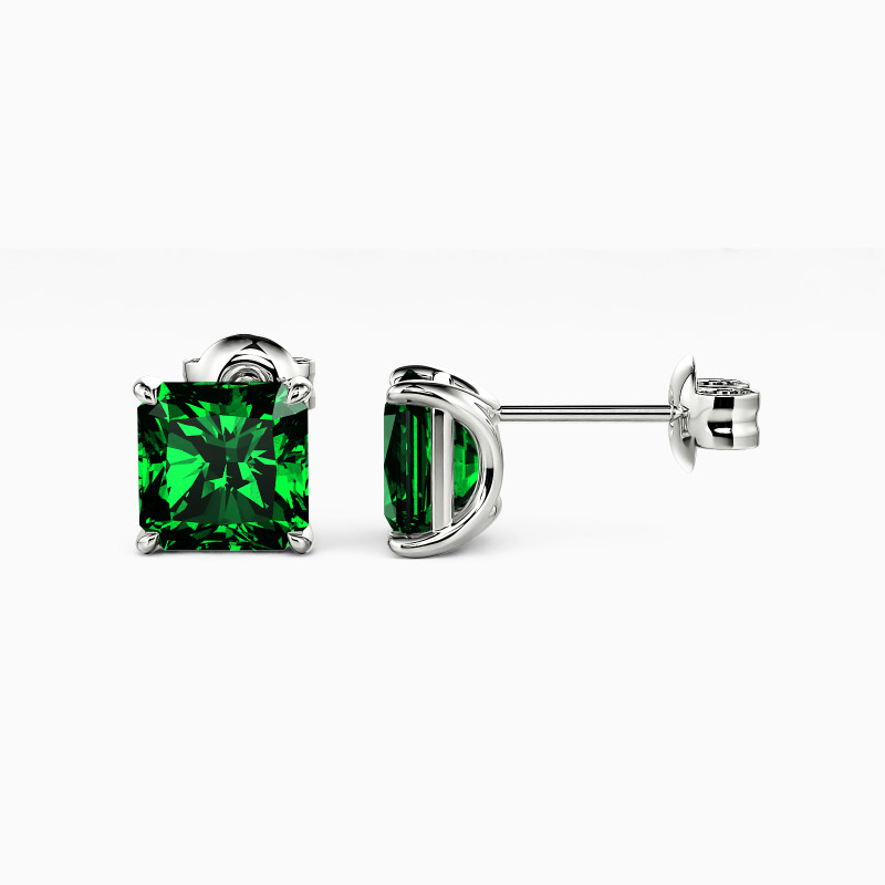 "Wiedergeburt" 2,4ct Radiant-Steckerohrringe