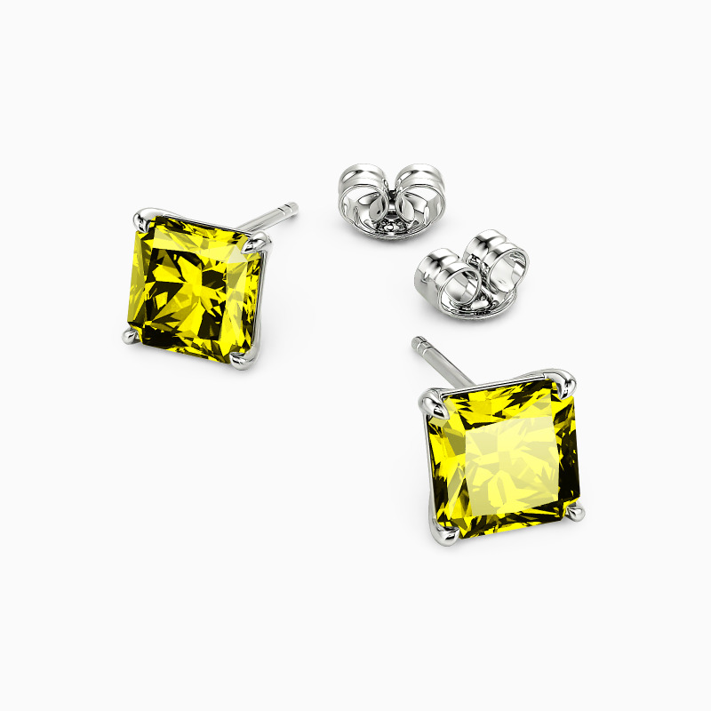 "The Rebirth" Radiant Cut Stud Earrings