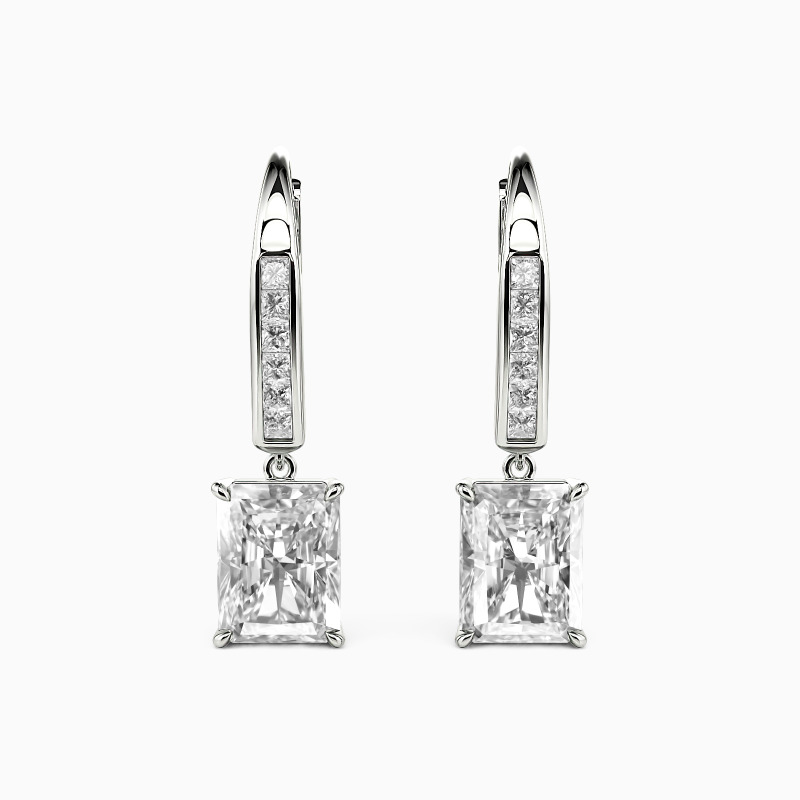 "Psyché Étincelante" Boucles d'Oreilles Tombantes Taille Radiant