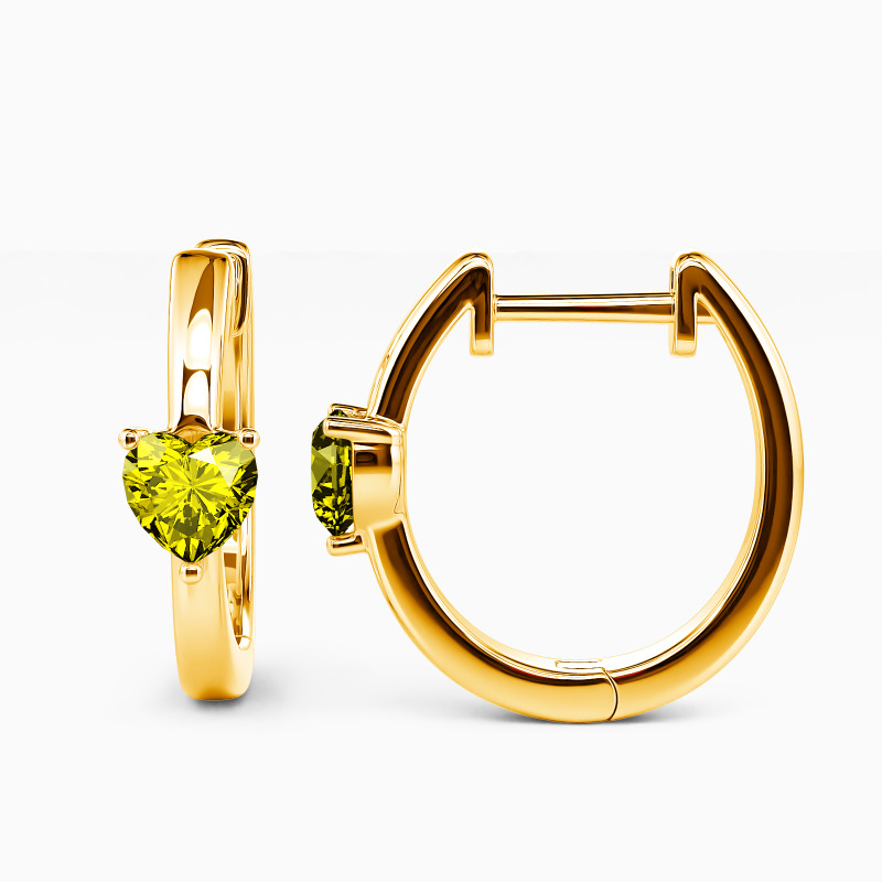 "Only Love For you " Heart Cut Hoop Earrings